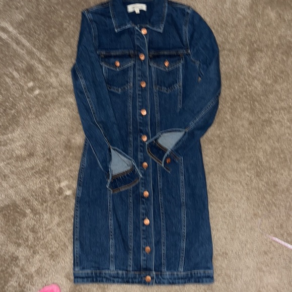 Madewell Denim Seamed Button Front Dress - Picture 10 of 11